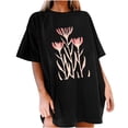 thumbnail image 2 of CaiJunJia T Shirts for Women Graphic,Oversized T Shirts Short Sleeve Crew Neck Tees for Women Fashion Tops Trendy Lightweight Soft Casual Summer Outfits Clothes 2024, 2 of 6