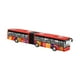 thumbnail image 3 of Autobús de juguete de fundición a presión, autobús de juguete articulado de dos piezas, decoración de metal, aleación, rojo, 3 of 9