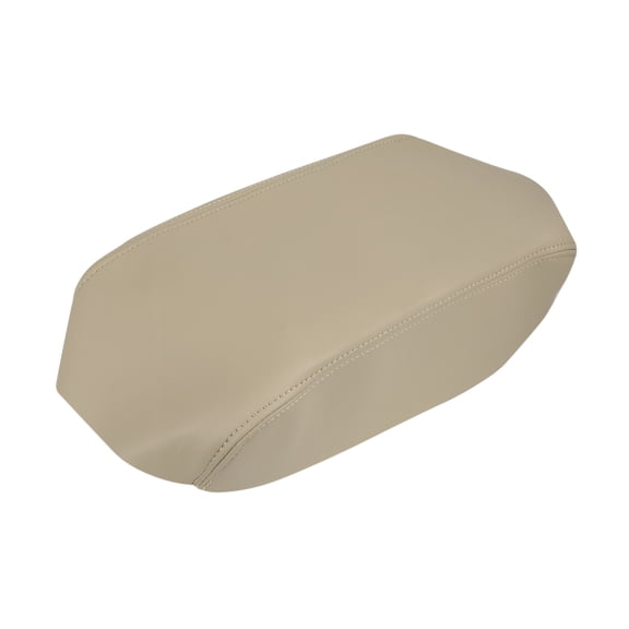 Microfiber Leather Center Console Lid Armrest Cover Skin Beige for Toyota Highlander 08-13