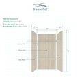 thumbnail image 5 of Transolid Ewk363672 Expressions 36" W X 36" D X 72" H Three Panel Shower Wall Kit -, 5 of 6