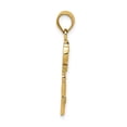 thumbnail image 2 of 14K Yellow Gold Solid Flat Back Filigree Key Design Charm Pendant, 2 of 4