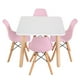 thumbnail image 1 of Mesa Melamina Cuadrada Duduk con 4 Sillas Berlin Rosa, 1 of 3