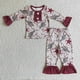 thumbnail image 1 of Venta al por mayor de pijamas de dinosaurios de Navidad para niños, conjunto de manga larga para niño y niña, pantalones para niños, ropa de dormir para niños pequeños, ropa de dormir, 1 of 2