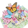 thumbnail image 4 of Tarjeta de felicitación CawrdWhish ramo de flores y mariposas 3D, 4 of 7