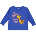 thumbnail image 3 of Inktastic My Nana Loves Me Cute Giraffe Boys or Girls Long Sleeve Toddler T-Shirt, 3 of 5