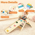 thumbnail image 3 of JIOABL 9-in-1 Wooden Playground Climber with Arch, Ramp, Ladder, Montessori Indoor Jungle Gym, Foldable Baby Play Structure,Rainbow, 3 of 7