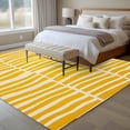 thumbnail image 4 of 5'x8' Area Rugs, Yellow Striped Indoor Outdoor Area Rug for Living Room Bedroom, Modern Geometric Abstract Retro Washable Bathroom Rugs Kitchen Floor Carpet Mats Home Decor Aesthetic, 4 of 8