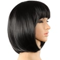 thumbnail image 4 of Dengmore Lady Girl Wig Women's Short Straight Bangs Full Hair Wigs Cosplay Party, 4 of 6