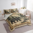 thumbnail image 3 of Homewish Woodland Wildlife Bear Twin Bedding Sets 7-Piece for Boys Girls,Vintage Retro Aesthetic Bedding Comforter Set Microfiber,Jungle Animal Breathable Sheet Sets,Lightweight Room Decor, 3 of 8