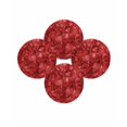 thumbnail image 7 of 15 Inch Round Placemats Set of 4, Red Geometric Non Slip Heat Insulation PP Table Mats, Vintage Minimalism Abstract Aesthetic Washable Place Mats for Kitchen Dining Party Table Decor, 7 of 7