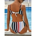 thumbnail image 2 of ZAFUL for Women Swimsuit Ribbed Rainbow Keyhole Cutout One-piece Swimsuit Multi S, 2 of 6