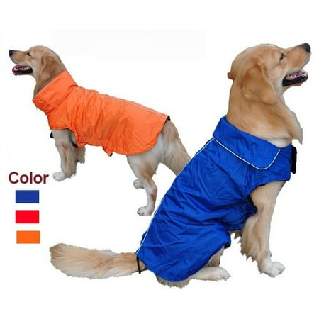 AGPtEK Waterproof Nylon Dog Winter Coat Jacket for Large Dogs - Blue