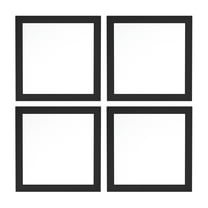 12" x 12" 1300 Lumen Integrated LED Flat Panel Light, Black Trim, 4-Pack