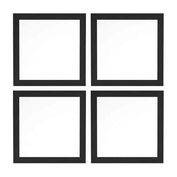 12" x 12" 1300 Lumen Integrated LED Flat Panel Light, Black Trim, 4-Pack