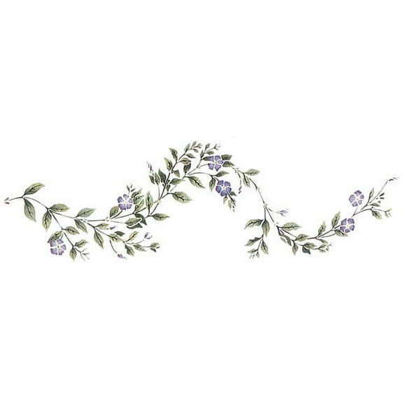 Periwinkle Vine Wall Stencil - DEE457 by DeeSigns