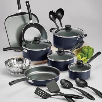 Bateria DE Cocina Tramontina Primaware 18pz Azul 80119546