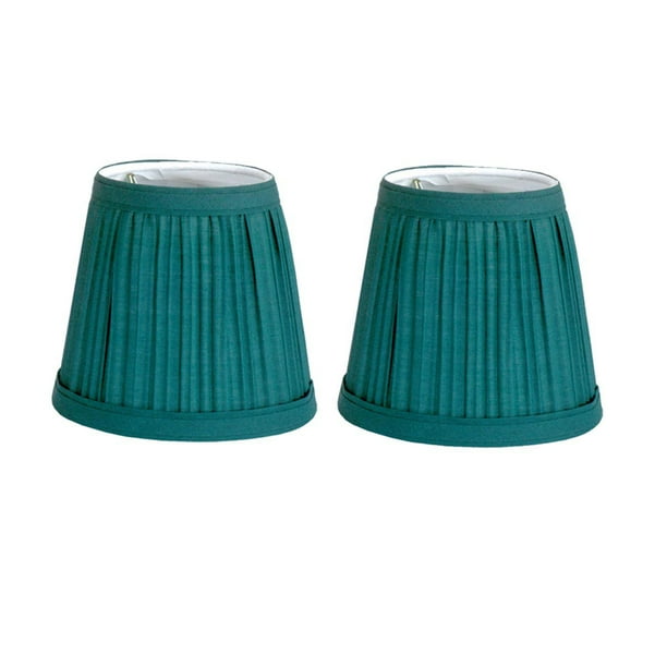 Renovators Supply Manufacturing Small Clip On Lamp Shade Green Fabric 4 Tall Vintage Mini Pleated Drum Style Fits Chandelier Candelabra Bulb Living Or Bedroom Lampshade Replacement Pack Of 2 Lamp Shade Green Fabric, Teal Small Lamp Shade