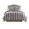 thumbnail image 4 of JERFIT Faux Fur & Faux Mink Reversible Comforter Set, 4PC Full Queen, Multicolor, Hypoallergenic, Ultra Soft, Machine Washable, 4 of 7