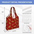 thumbnail image 3 of Vsdgher Hohey Bee Golden Print canvas Tote Bag, Lightweight Cloth Bags, Suitable for shopping, groceries, travel, 3 of 4