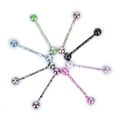thumbnail image 4 of 8PCS Mix Colorful Stainless Steel Ball Tongue Bar Ring Body Piercing Jewelry WA, 4 of 7