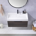 thumbnail image 5 of Vegadeo 36" White Composite Stone Single Sink Suleiman Oak Bath Vanity w/mirror, 5 of 12