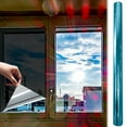thumbnail image 4 of Blueek Window Film One Way Reflective Window Film Privacy Sun Blocking Heat Control Window Tint for Home and Office(Blue,18x79in), 4 of 9