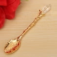 thumbnail image 2 of Cuchara De Café Con Cabeza De Cristal Tallada Retro Condimento Cucharón De Postre Oro SM SunniMix Cuchara de café, 2 of 8