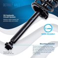 thumbnail image 2 of Detroit Axle - 4PC Rear Quick Ready Struts Coil Springs and Rear Wheel Bearing Hubs w/ABS Replacement for 1998 1999 2000 2001 2002 Honda Accord 2.3L Models, 2 of 6