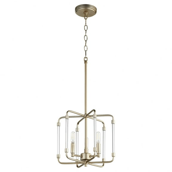 Quorum Lighting Optic 3-Light Pendant, Aged Brass, 13 Width, 12 Height