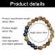 thumbnail image 2 of Pulsera de protección Pulseras de piedra de ojo de tigre de obsidiana para protección que traen suerte y prosperidad, 2 of 5