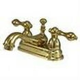 thumbnail image 3 of Centerset Bathroom Faucet with Double Lever Handles, Polished Brass, 3 of 4