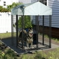thumbnail image 4 of BOSSIN 4x4x6 FT Heavy Duty Large Dog Kennel Playpen Outdoor with Secure Lock, 4 of 7