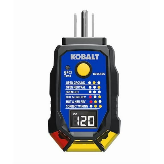 Kobalt Digital Display Receptacle Tester Specialty Meter 30-250-Volt