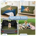 thumbnail image 4 of Smiry Waterproof Dog Couch Covers, Washable Dog Blankets For Sofa & Bed, Reversible Furniture Protector For Pets (40x80 Inch, Green/Navy), 4 of 7