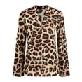 thumbnail image 6 of Gvmfive Women's V Neck Long Sleeve Leopard Blouse Tops Shirt, 6 of 8