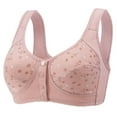 thumbnail image 1 of Sentmoon Womens Sports Bras Oversize No Underwire Womens Bras Breathable Front Closure with Button Print Lift Seamless Bras Ladies Lightweight for Dating Outfits Pink XXXL, 1 of 2