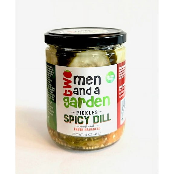 Two Men and A Garden, Sliced Spicy Dill Pickles, 16oz(454g.), 1 Count