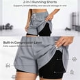 thumbnail image 6 of Yourumao Athletic Shorts for Women with Lining Drawstring Elastic Waist Running Shorts Mesh Lightweight Summer Shorts for Activewear, 6 of 9