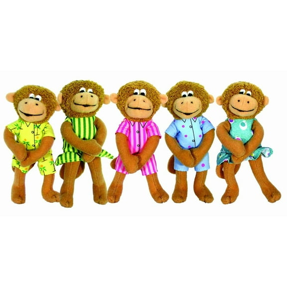 Five Little Monkeys 5" Finger Puppet Playset