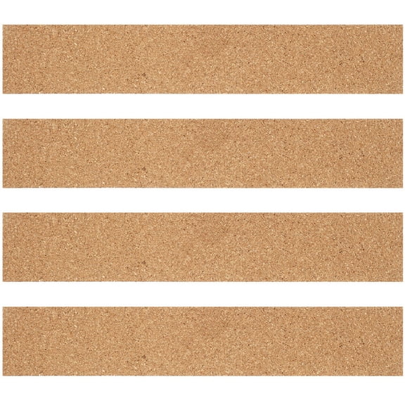 Tineasur Frameless Memo Board Natural Cork for Office Use 4Pcs