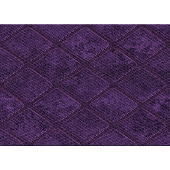 Ahgly Company Indoor Rectangle Patterned Dark Purple Area Rugs, 3' x 5'