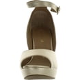 thumbnail image 2 of Sun + Stone Womens Reeta Faux Leather Metallic Platform Sandals, 2 of 3