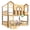 Natural, variant on Bellemave Full Over Full House Bunk Bed with Storage, Wood Detachable Design Floor Bunk Bed Frame with Bookshelf, Drawer, Roof and Windows for Teens Kids Boys Girls, Playhouse Design(Beige)