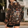 thumbnail image 3 of Uorisanigo Camo Hunting Deer American Flag Hoodie Oversized Sweatshirt Size 3XL Warm Drop Shoulder Womens Oversized Hoodies Loose Winter Clothing Outfits Long Sleeve Hoodies, 3 of 7