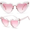 thumbnail image 2 of Clout Heart Goggles Retro Cat Eye Mod Style Vintage Kurt Cobain Gafas de sol, rosa JAMW Sencillez, 2 of 5