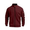 thumbnail image 5 of EchfiProm Mens Trendy Pullover Tranning Red Jackets Sweatshirt Zip up Tops for Men Long Sleeve L, 5 of 6