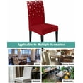 thumbnail image 6 of Stretch Chair Covers Set of 4, Christmas White Snowflake Universal Fit Elastic Decorative Dining Chairs Slipcovers for Wedding, Banquet, Red Black Buffalo Checkered, 6 of 6