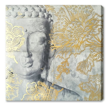 Art Tin - 'Calm Side' Gold Foil Art on Canvas