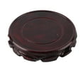 thumbnail image 1 of Round Wooden Base, Multifunctional Home Decoration Display Stand Retro Carving Elegant Beautiful  For Gift For Home Decoration Inner Diameter 13 Height 2.5 Cm, 1 of 8