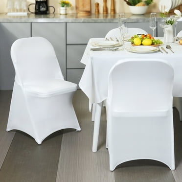 KFFKFF 30 PCS Stretchy Spandex Polyester Chair Cover Dinning Event Slipcover For Wedding Party Banquet Catering Decoration